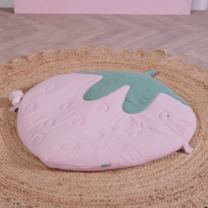 Tutti Bambini Playmats Tutti Bambini Soft Muslin Padded Playmat - Strawberry