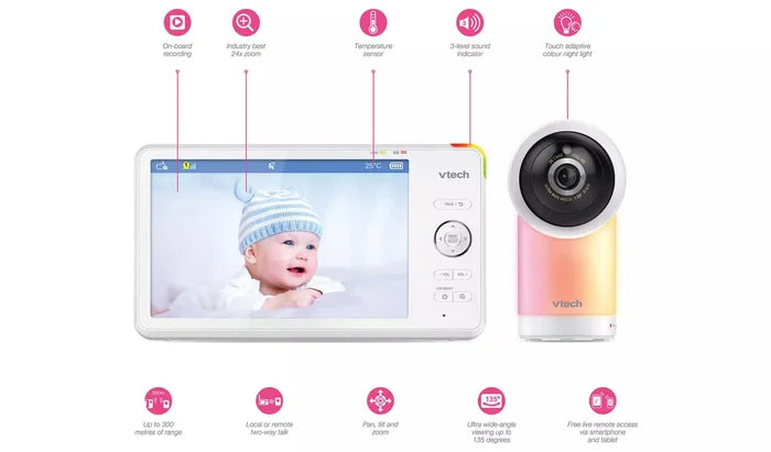 V-tech Baby Monitor V-tech 7 Inch Smart WiFi Video Monitor (RM7766HD)
