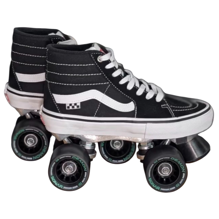 Vans - Black/White Custom Sk8 Hi Pro Roller Skates
