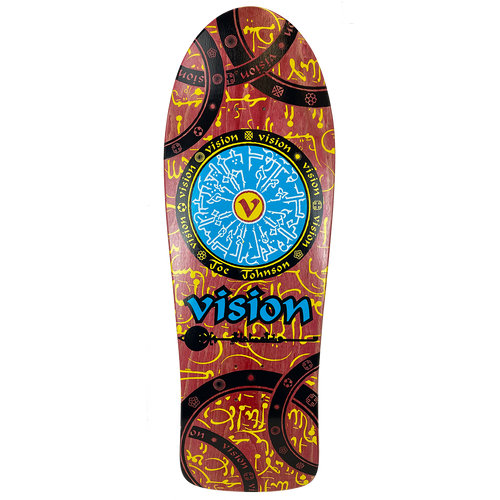 Vision - autographed Joe Johnson Hieroglyphics Reissue Skateboard Deck -Red Stain - Signed by request.