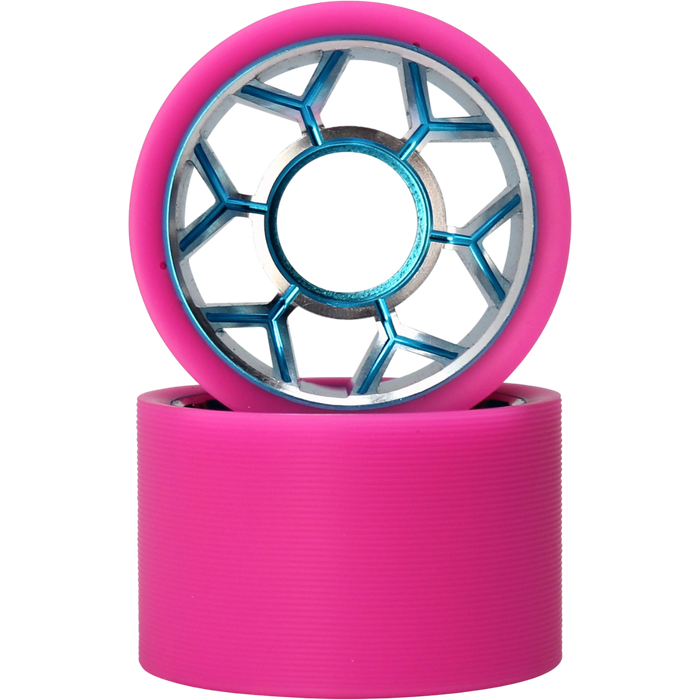 VNLA - Pink and Teal Backspin Astro 96A 58mm Wheels (8 Pack)