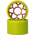 VNLA - Yellow and Orange Backspin Astro 98A 58mm Wheels (8 Pack)