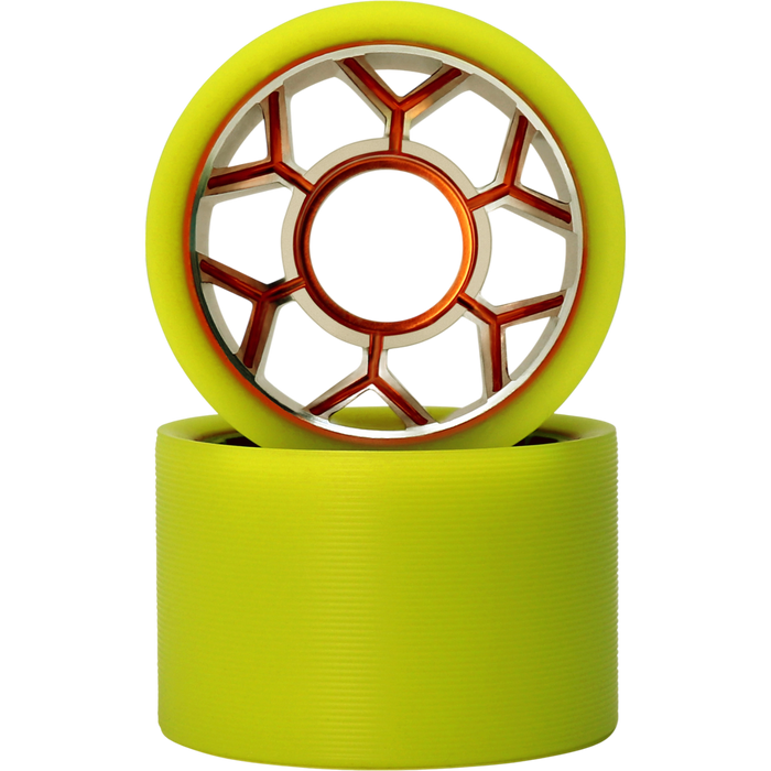 VNLA - Yellow and Orange Backspin Astro 98A 58mm Wheels (8 Pack)