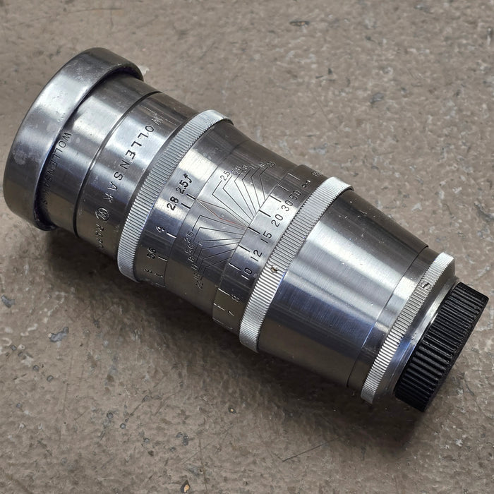 Wollensak Cine Raptar 75mm 3" f2.5 C-Mount Telephoto lens S# B12333